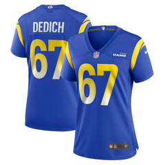 Justin Dedich Los Angeles Rams Women's Game Jersey Royal - Nike