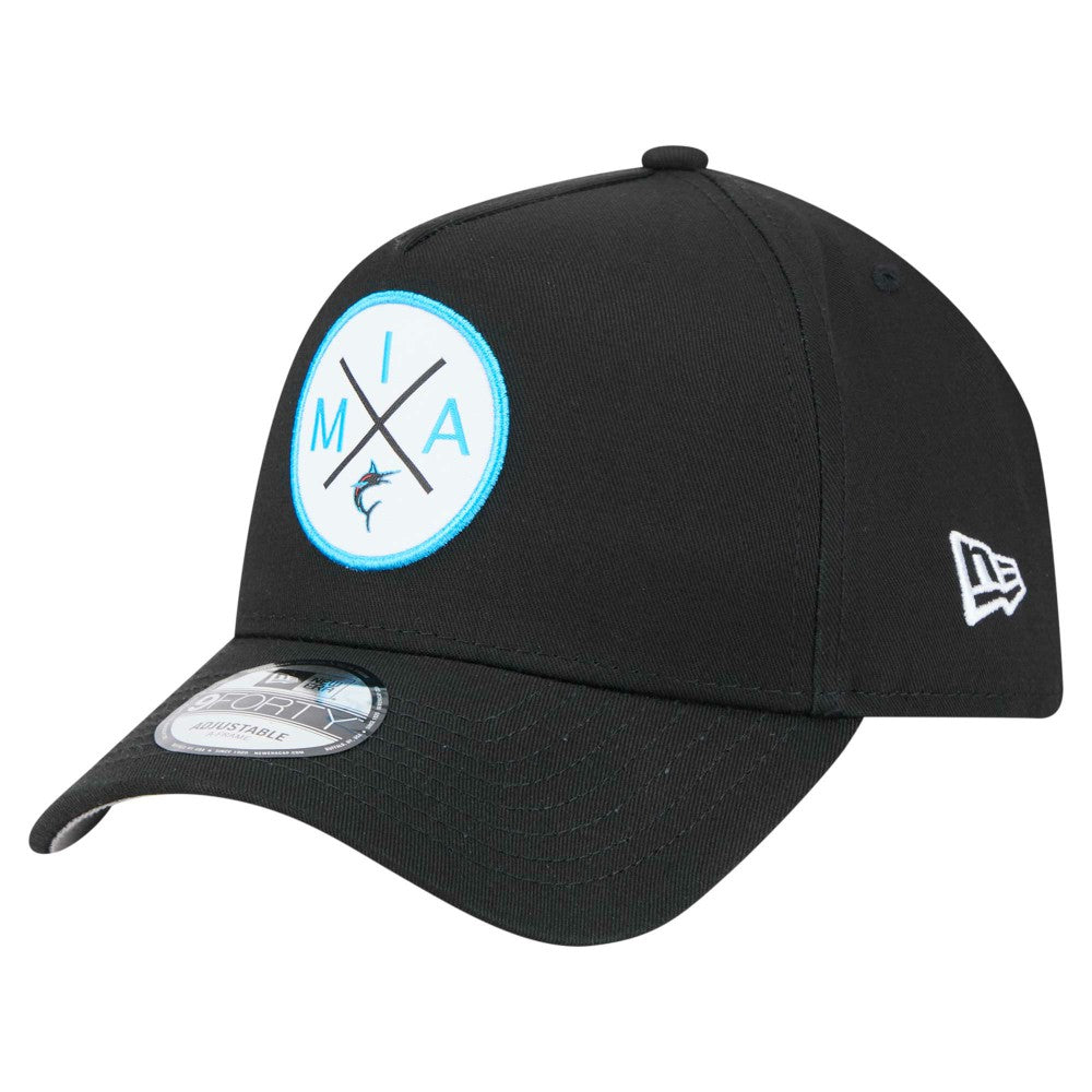 Miami Marlins New Era 9FORTY A-Frame Adjustable Hat Lifestyle