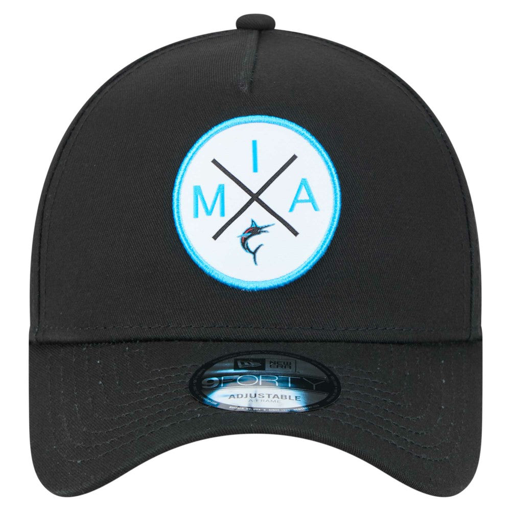 Miami Marlins New Era 9FORTY A-Frame Adjustable Hat Lifestyle