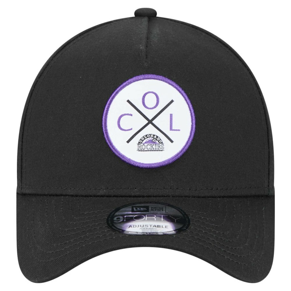 Colorado Rockies New Era 9FORTY A-Frame Adjustable Hat Lifestyle