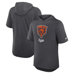 Chicago Bears Tri-Blend Performance Hoodie T-Shirt Anthracite - Nike