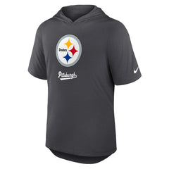 Pittsburgh Steelers Tri-Blend Performance Hoodie T-Shirt Anthracite - Nike