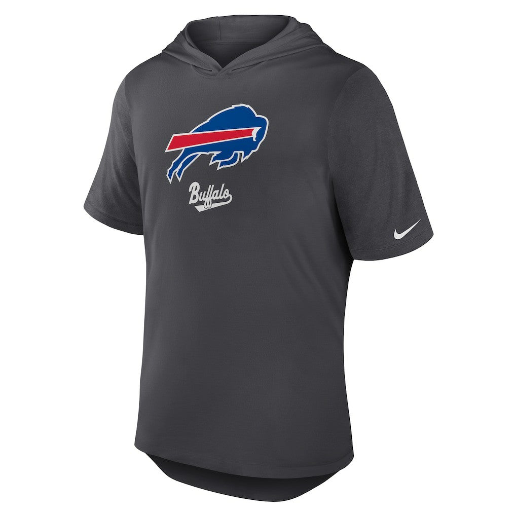 Buffalo Bills Tri-Blend Performance Hoodie T-Shirt Anthracite - Nike