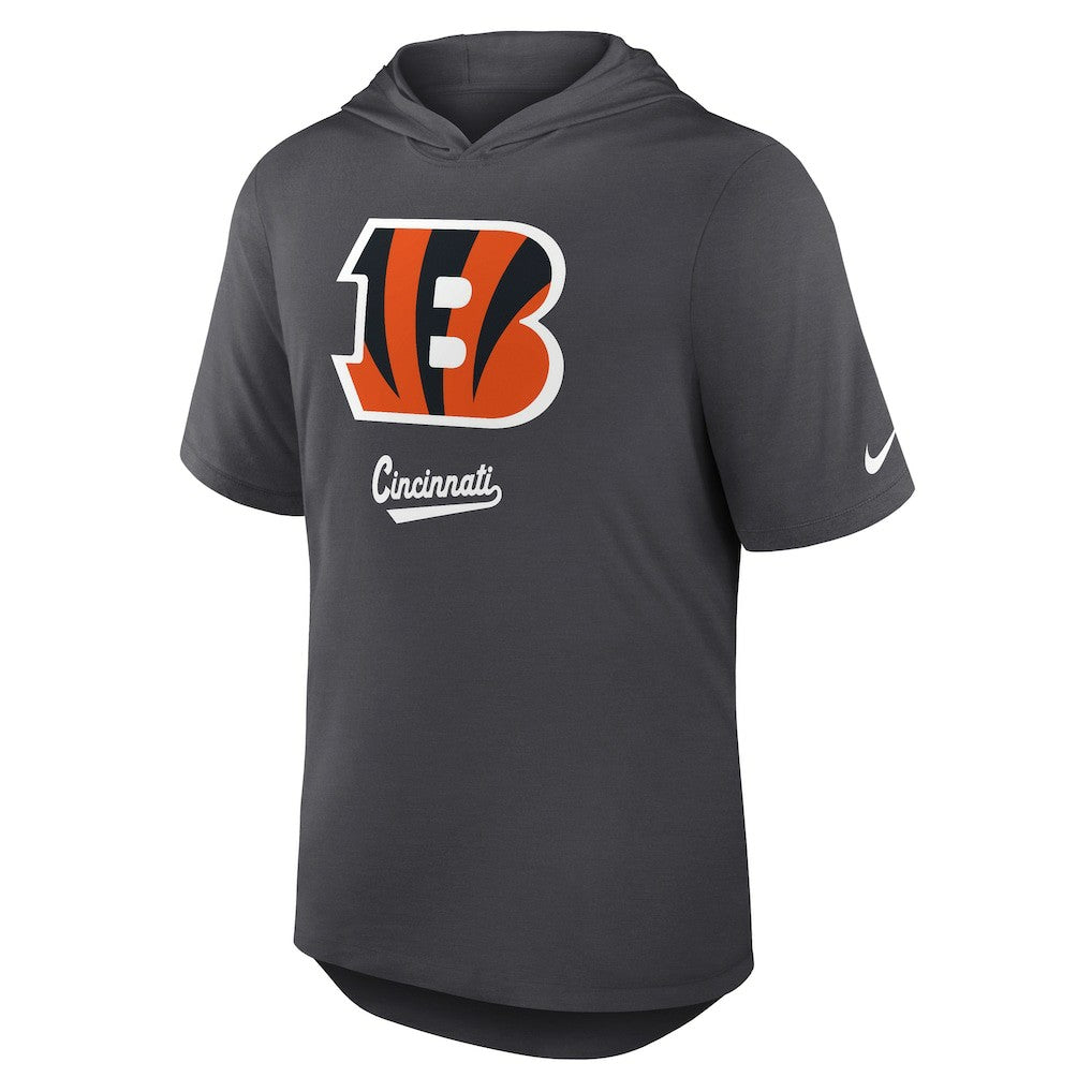 Cincinnati Bengals Tri-Blend Performance Hoodie T-Shirt Anthracite - Nike