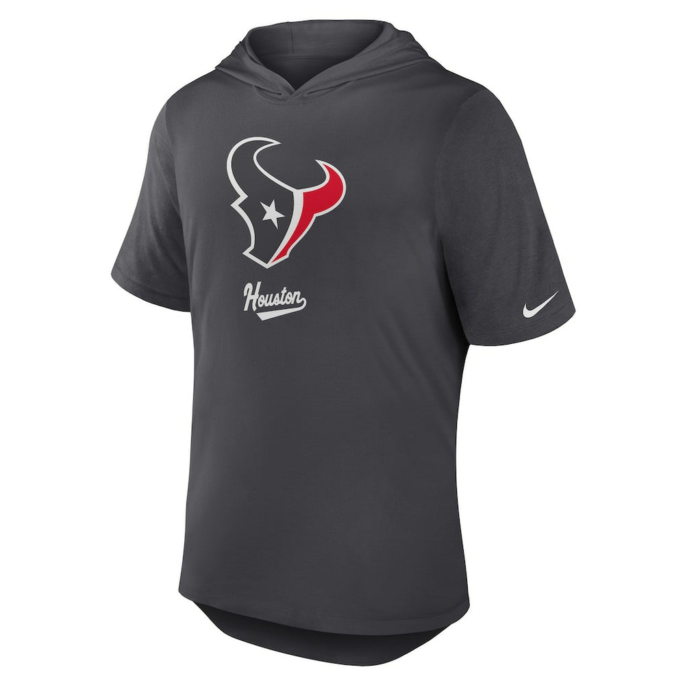 Houston Texans Tri-Blend Performance Hoodie T-Shirt Anthracite - Nike