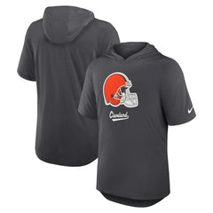 Cleveland Browns Tri-Blend Performance Hoodie T-Shirt Anthracite - Nike