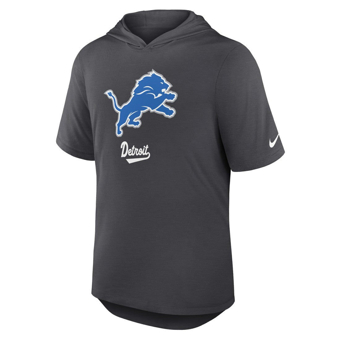 Detroit Lions Tri-Blend Performance Hoodie T-Shirt Anthracite - Nike