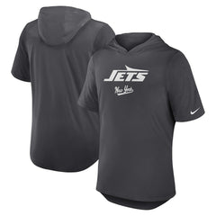 New York Jets Tri-Blend Performance Hoodie T-Shirt Anthracite - Nike