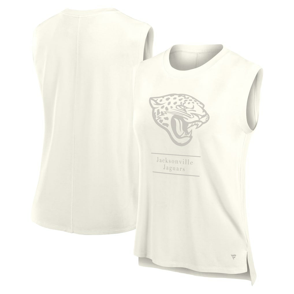 Jacksonville Jaguars Women's Studio Embrace Tank Top Cream - Fanatics