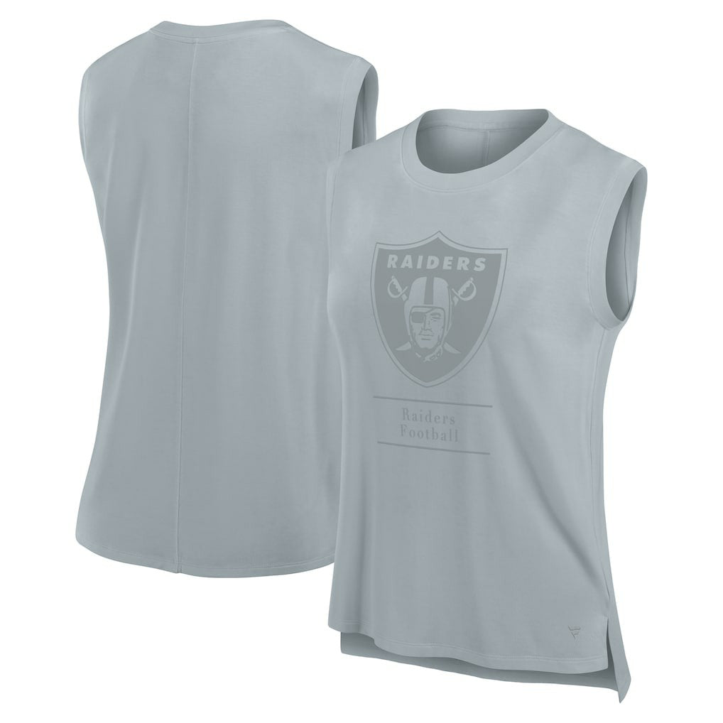 Las Vegas Raiders Women's Studio Embrace Tank Top Gray - Fanatics