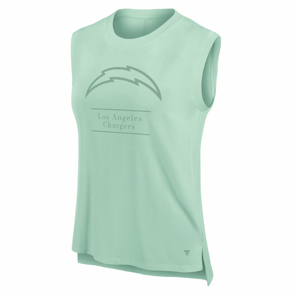 Los Angeles Chargers Women's Studio Embrace Tank Top Mint - Fanatics