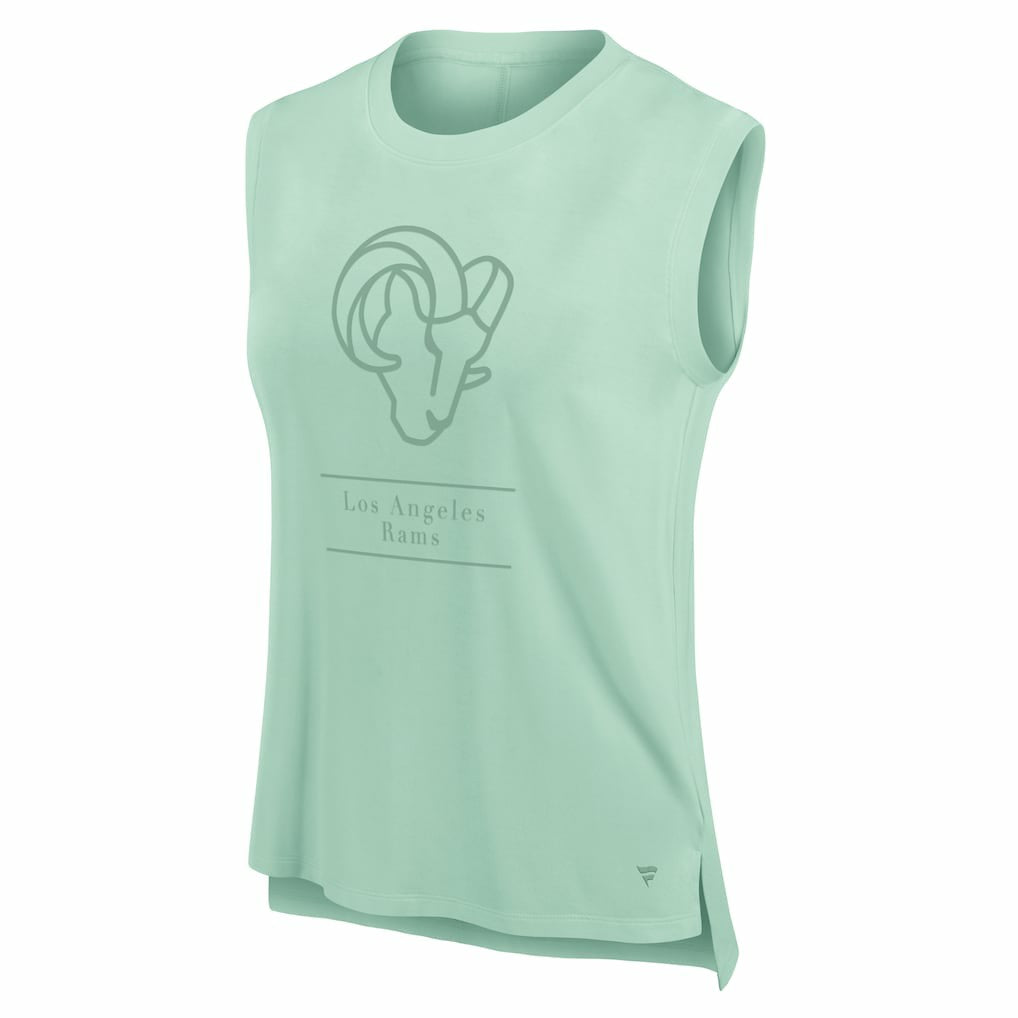 Los Angeles Rams Women's Studio Embrace Tank Top Mint - Fanatics