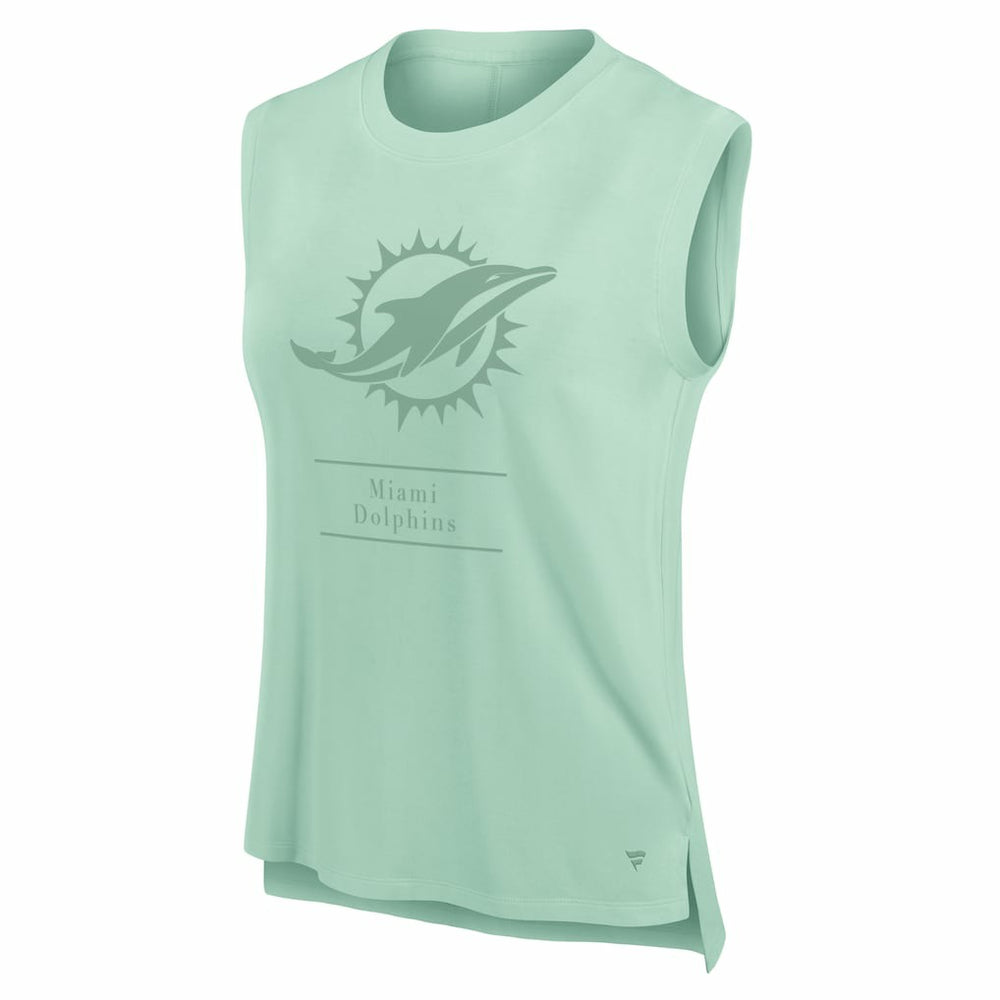 Miami Dolphins Women's Studio Embrace Tank Top Mint - Fanatics