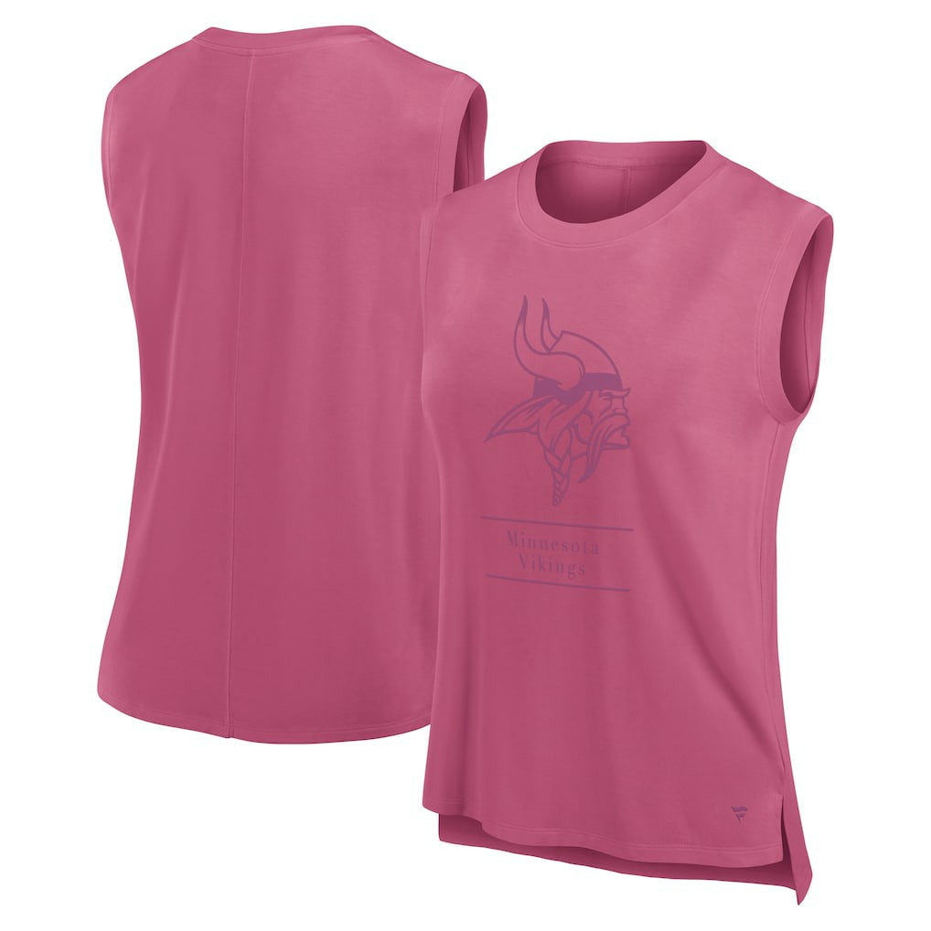 Minnesota Vikings Women's Studio Embrace Tank Top Pink - Fanatics