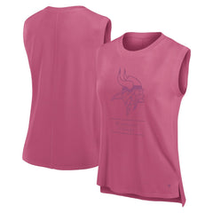 Minnesota Vikings Women's Studio Embrace Tank Top Pink - Fanatics