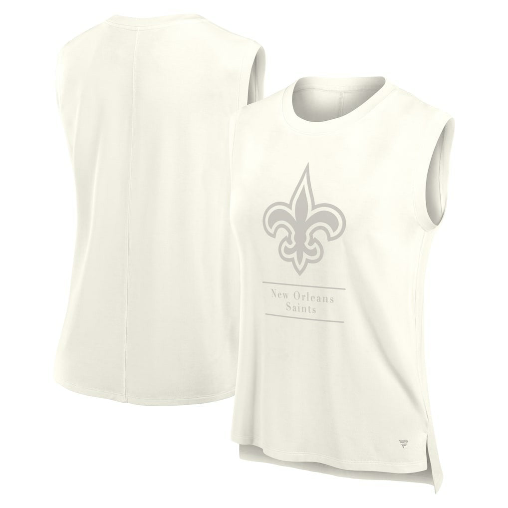 New Orleans Saints Women's Studio Embrace Tank Top Cream - Fanatics