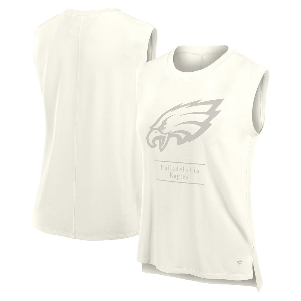 Philadelphia Eagles Women's Studio Embrace Tank Top Cream - Fanatics