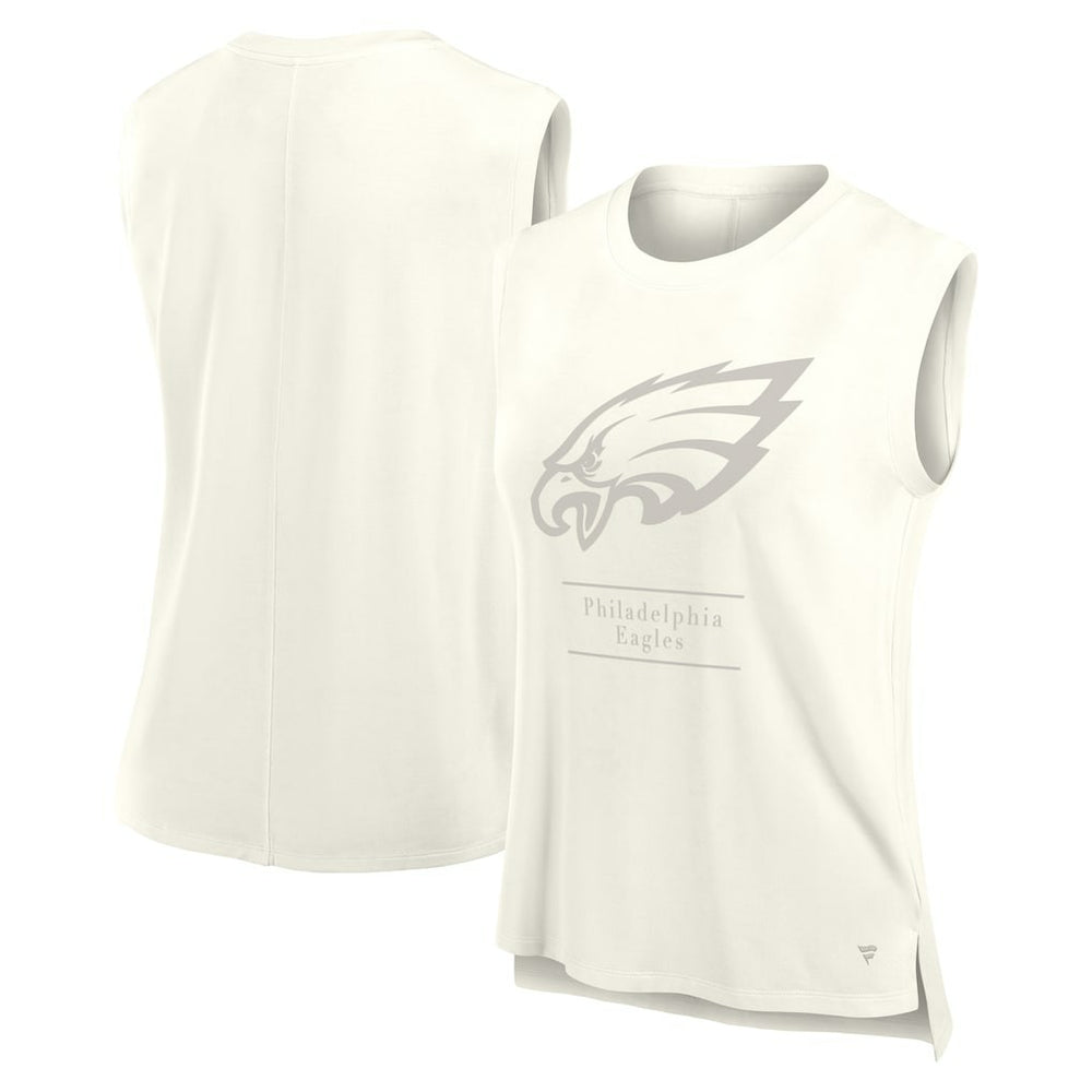 Philadelphia Eagles Women's Studio Embrace Tank Top Cream - Fanatics
