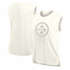 Pittsburgh Steelers Women's Studio Embrace Tank Top Cream - Fanatics