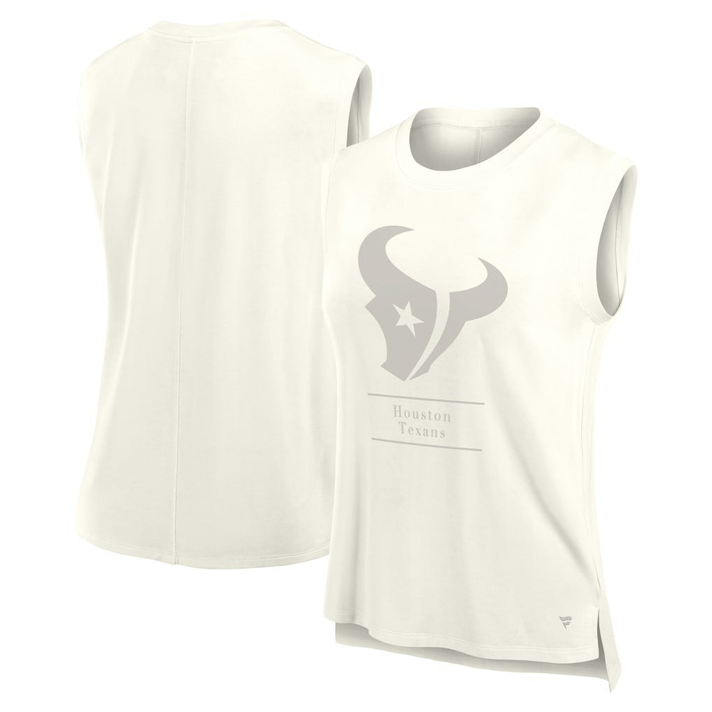 Houston Texans Women's Studio Embrace Tank Top Cream - Fanatics