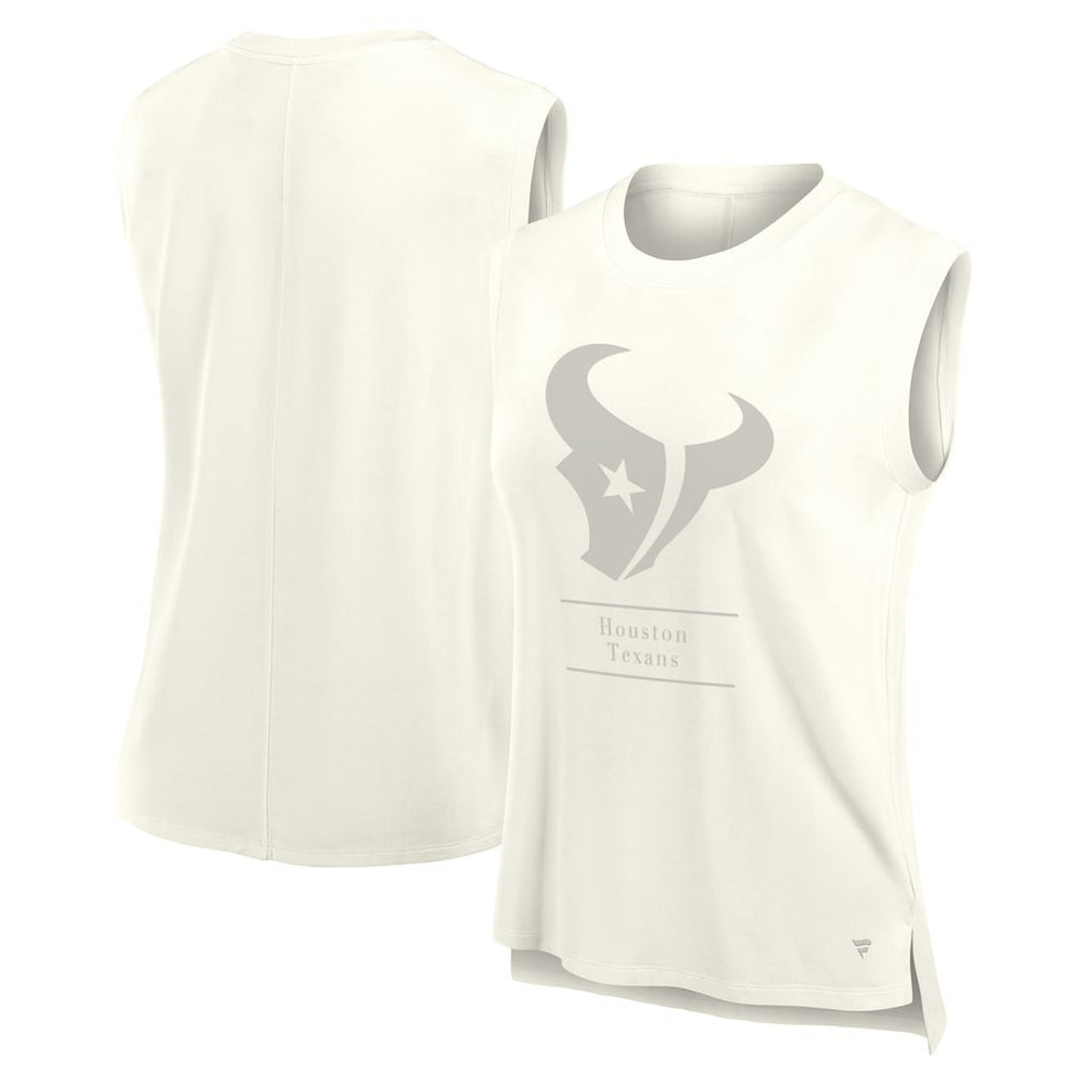 Houston Texans Women's Studio Embrace Tank Top Cream - Fanatics