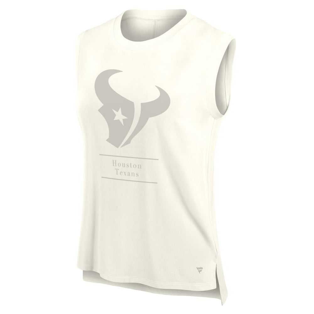 Houston Texans Women's Studio Embrace Tank Top Cream - Fanatics