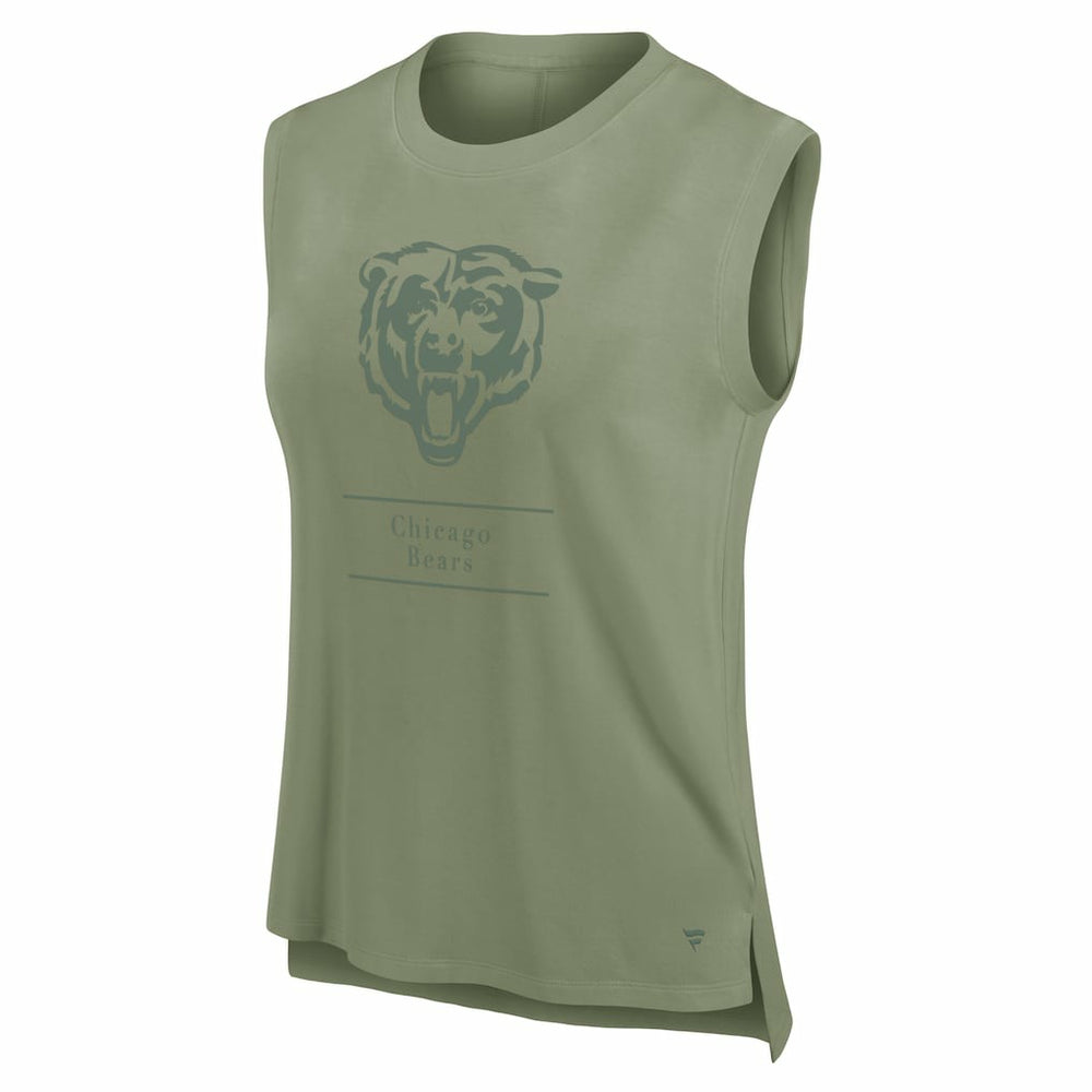 Chicago Bears Women's Studio Embrace Tank Top Olive - Fanatics