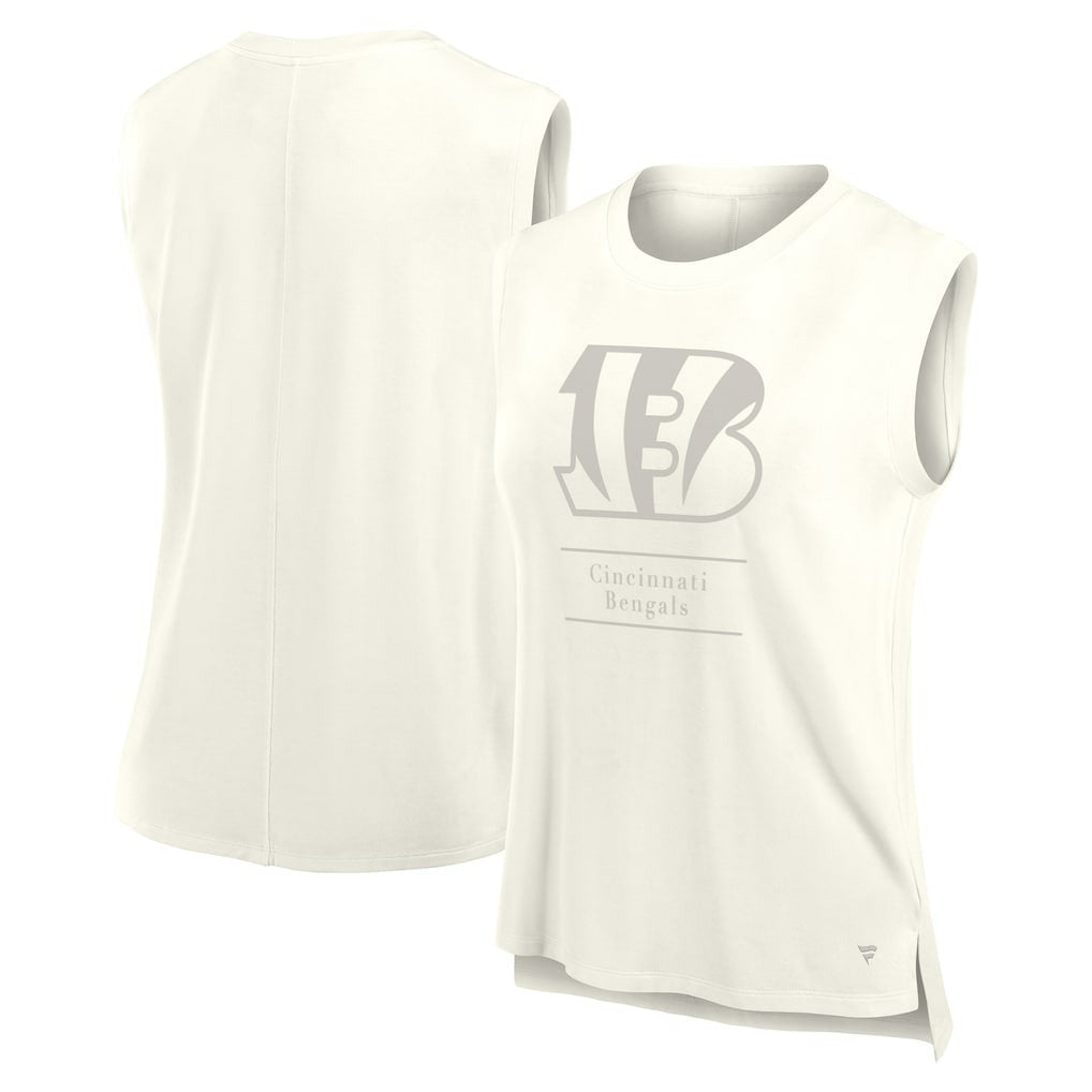Cincinnati Bengals Women's Studio Embrace Tank Top Cream - Fanatics