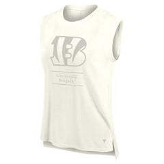 Cincinnati Bengals Women's Studio Embrace Tank Top Cream - Fanatics