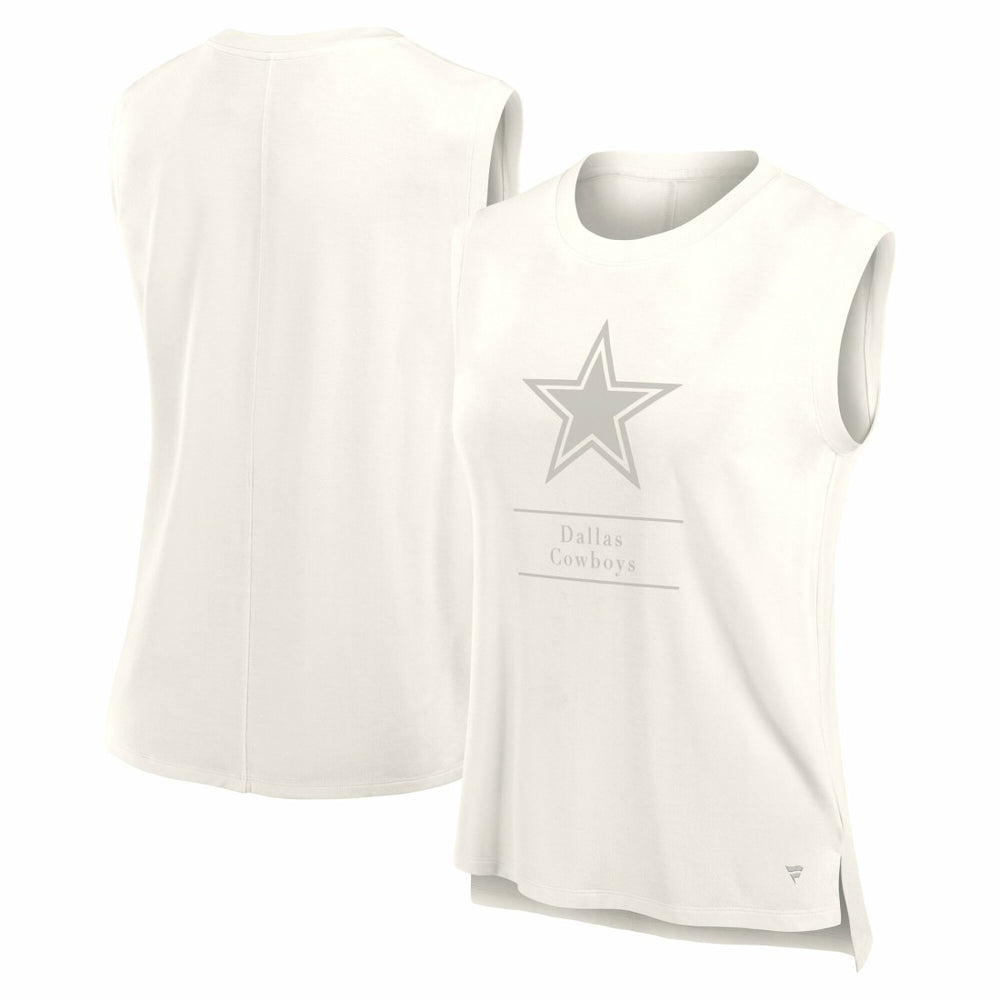 Dallas Cowboys Women's Studio Embrace Tank Top Cream - Fanatics