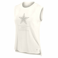 Dallas Cowboys Women's Studio Embrace Tank Top Cream - Fanatics