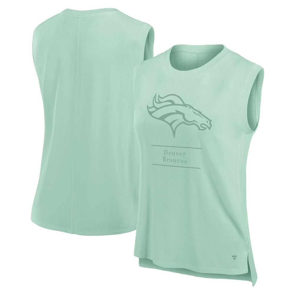 Denver Broncos Women's Studio Embrace Tank Top Mint - Fanatics