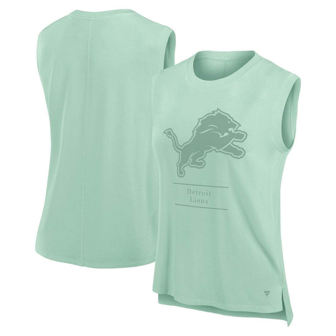 Detroit Lions Women's Studio Embrace Tank Top Mint - Fanatics