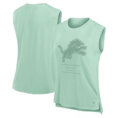 Detroit Lions Women's Studio Embrace Tank Top Mint - Fanatics