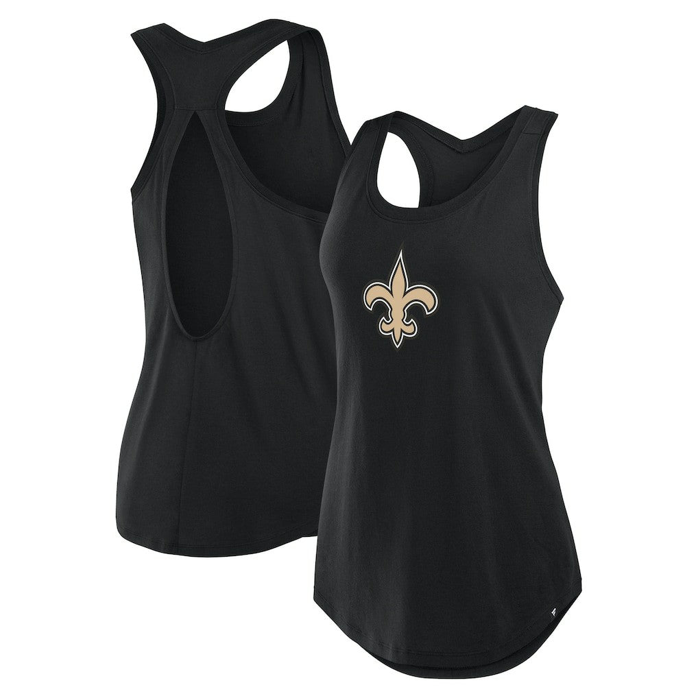 New Orleans Saints Women's Iron Fan Tank Top Black - Fanatics