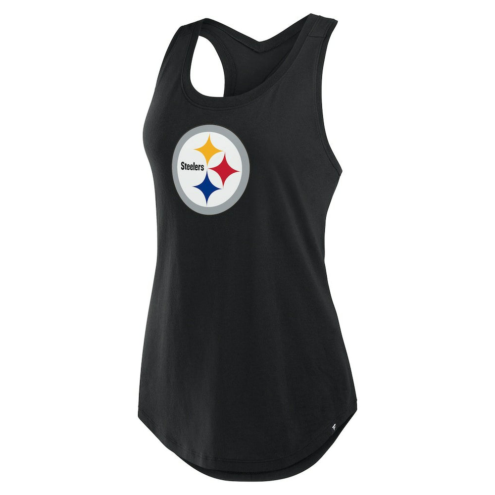 Pittsburgh Steelers Women's Iron Fan Tank Top Black - Fanatics