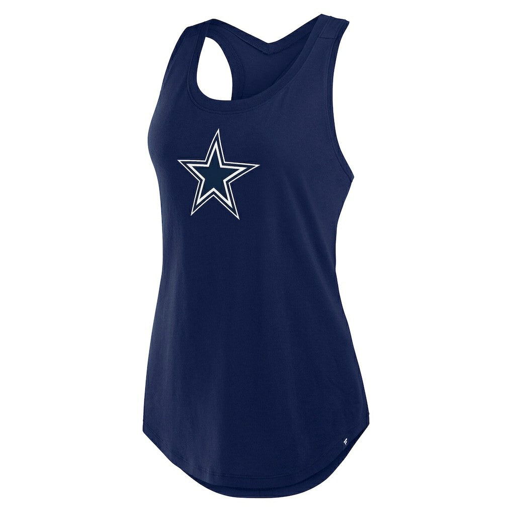 Dallas Cowboys Women's Iron Fan Tank Top Navy - Fanatics