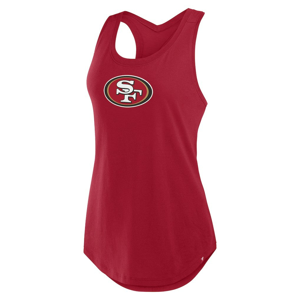 San Francisco 49ers Women's Iron Fan Tank Top Scarlet - Fanatics