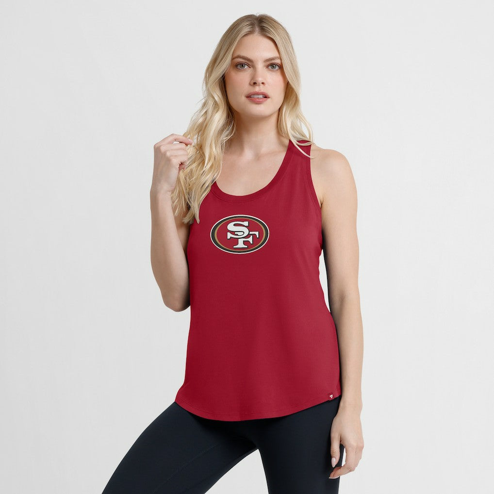 San Francisco 49ers Women's Iron Fan Tank Top Scarlet - Fanatics