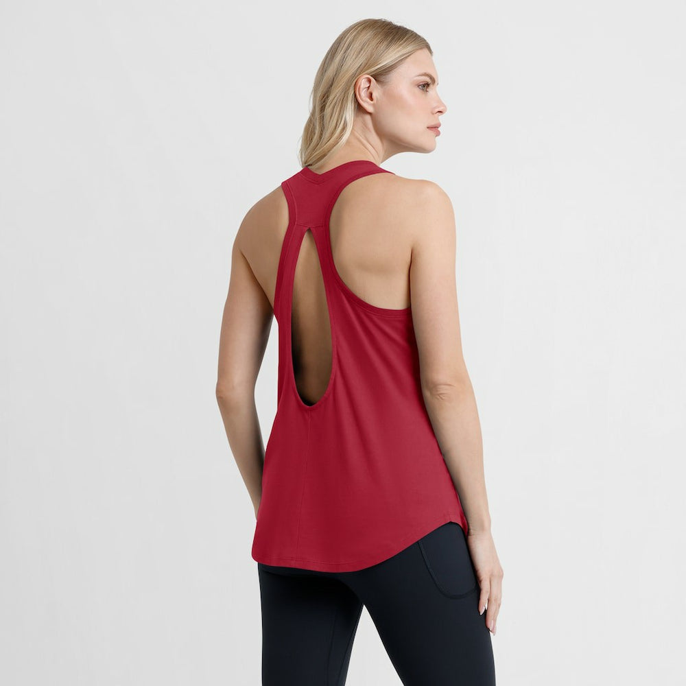 San Francisco 49ers Women's Iron Fan Tank Top Scarlet - Fanatics