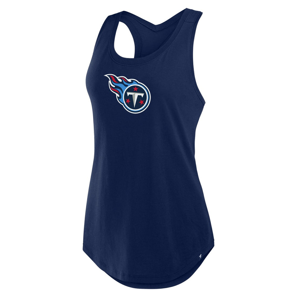 Tennessee Titans Women's Iron Fan Tank Top Navy - Fanatics