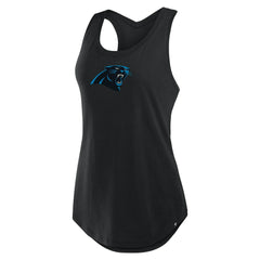 Carolina Panthers Women's Iron Fan Tank Top Black - Fanatics