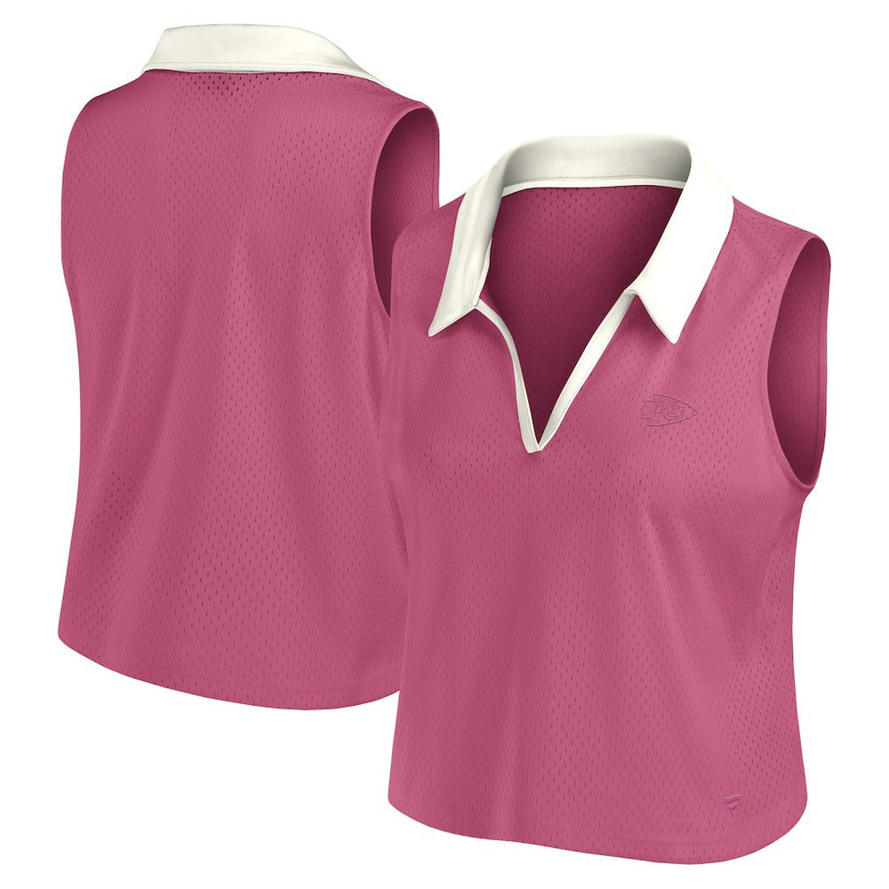 Kansas City Chiefs Women's Studio Wellness V-Neck Tank Top Pink - Fanatics