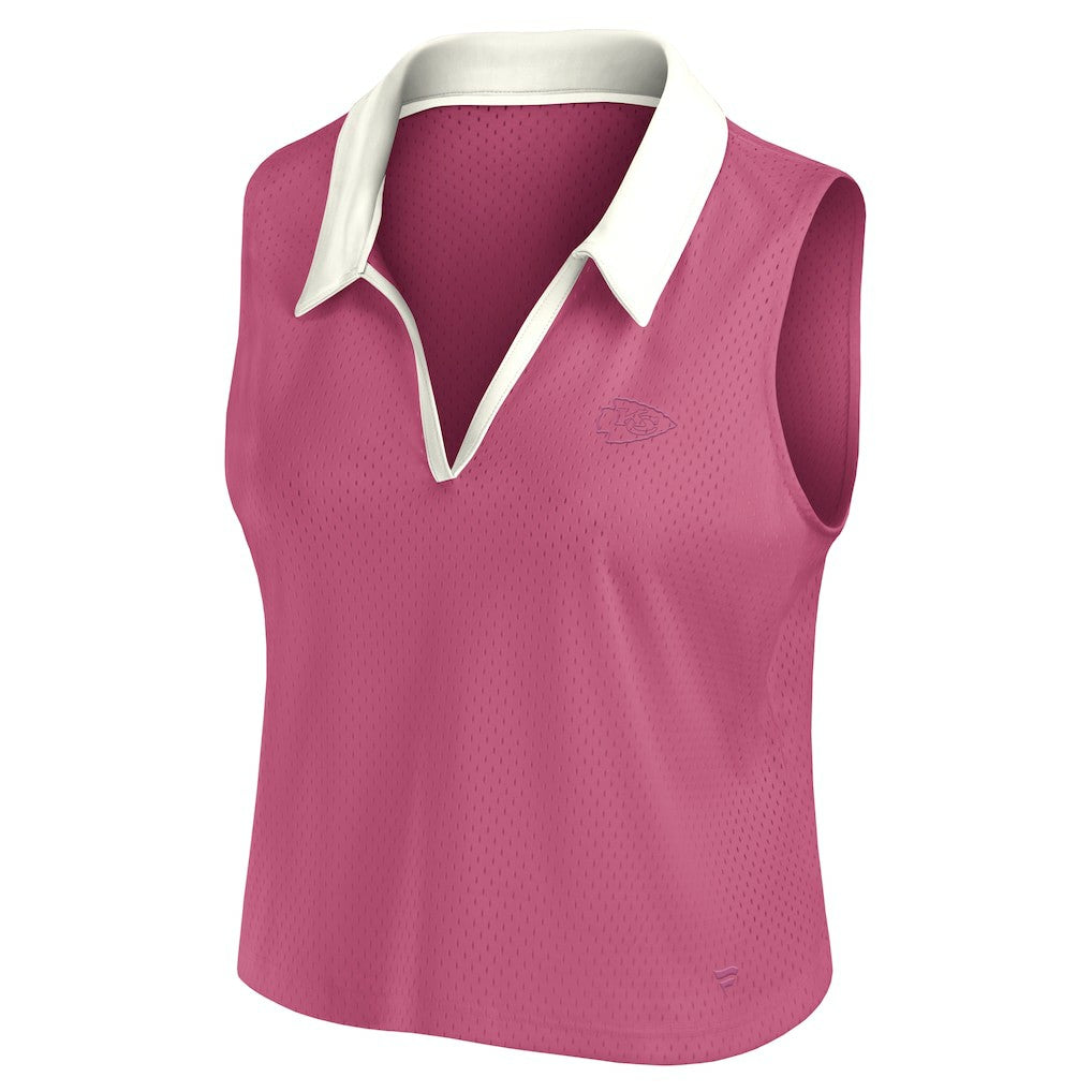 Kansas City Chiefs Women's Studio Wellness V-Neck Tank Top Pink - Fanatics