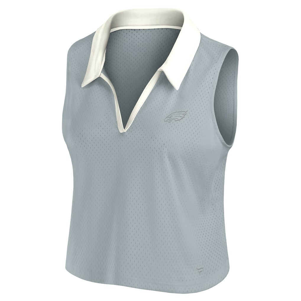 Philadelphia Eagles Women's Studio Wellness V-Neck Tank Top Gray - Fanatics
