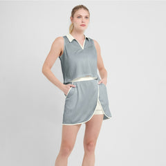 Philadelphia Eagles Women's Studio Wellness V-Neck Tank Top Gray - Fanatics