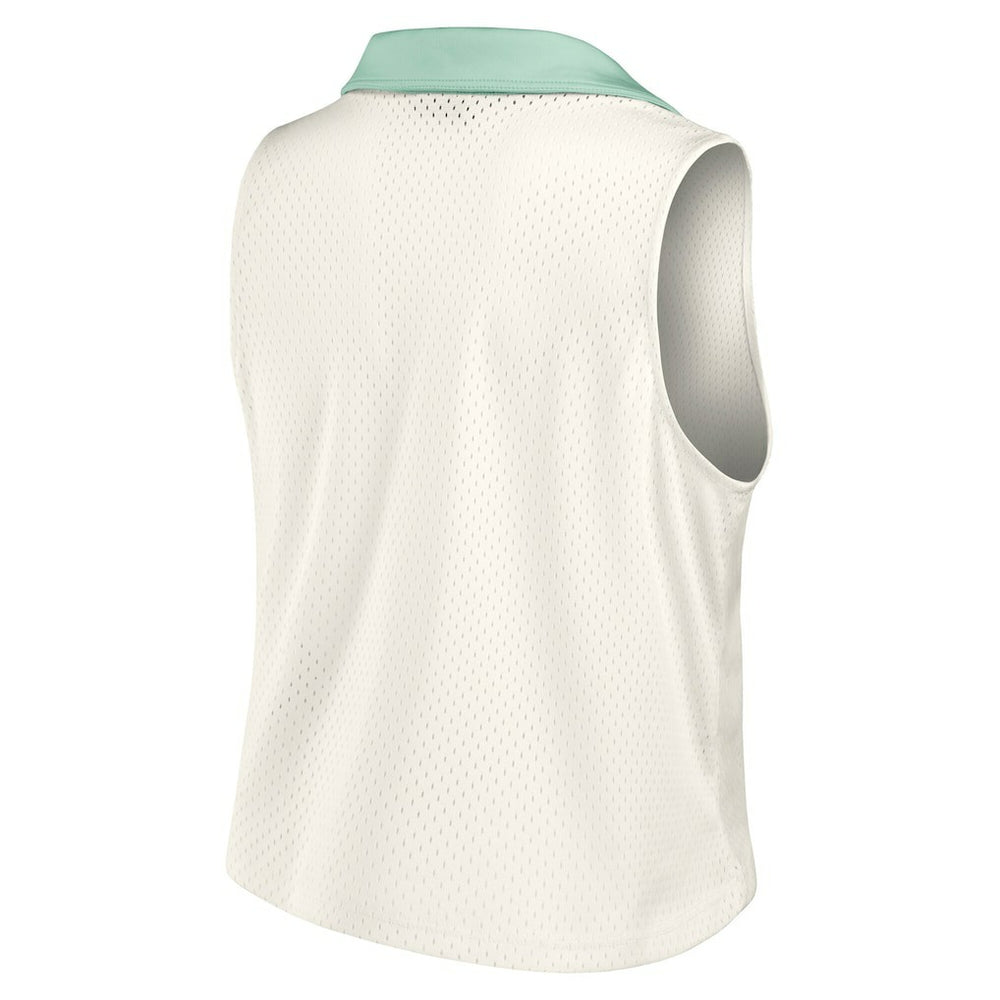 Dallas Cowboys Women's Studio Wellness V-Neck Tank Top Cream - Fanatics