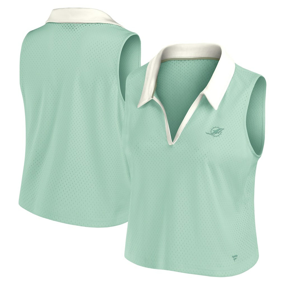 Miami Dolphins Women's Studio Wellness V-Neck Tank Top Mint - Fanatics