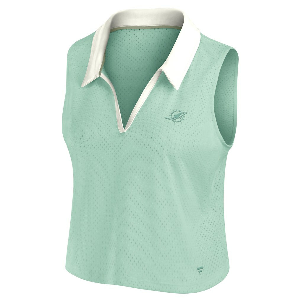 Miami Dolphins Women's Studio Wellness V-Neck Tank Top Mint - Fanatics