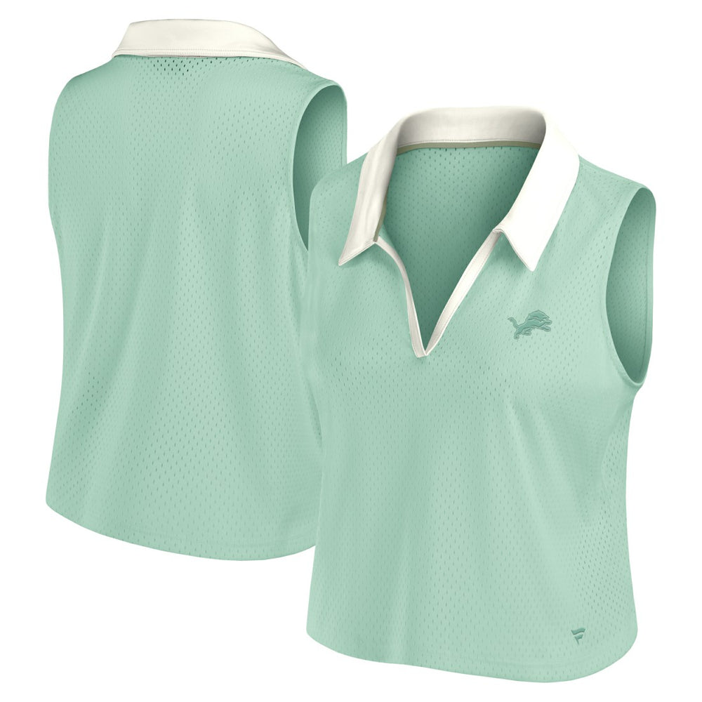 Detroit Lions Women's Studio Wellness V-Neck Tank Top Mint - Fanatics